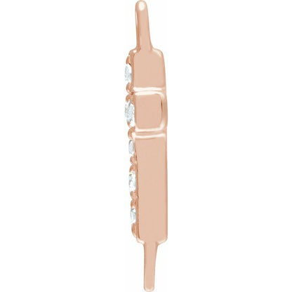 Petite Pavé® .04 CTW Lab-Grown Diamond Cross Link