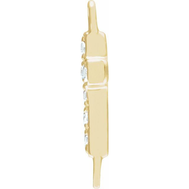 Petite Pavé® .04 CTW Natural Diamond Cross Link