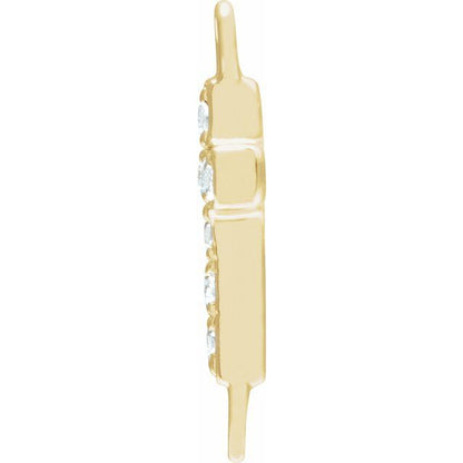 Petite Pavé® .04 CTW Natural Diamond Cross Link