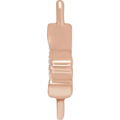 Petite Pavé® .02 CTW Natural Diamond Moon & Star Link
