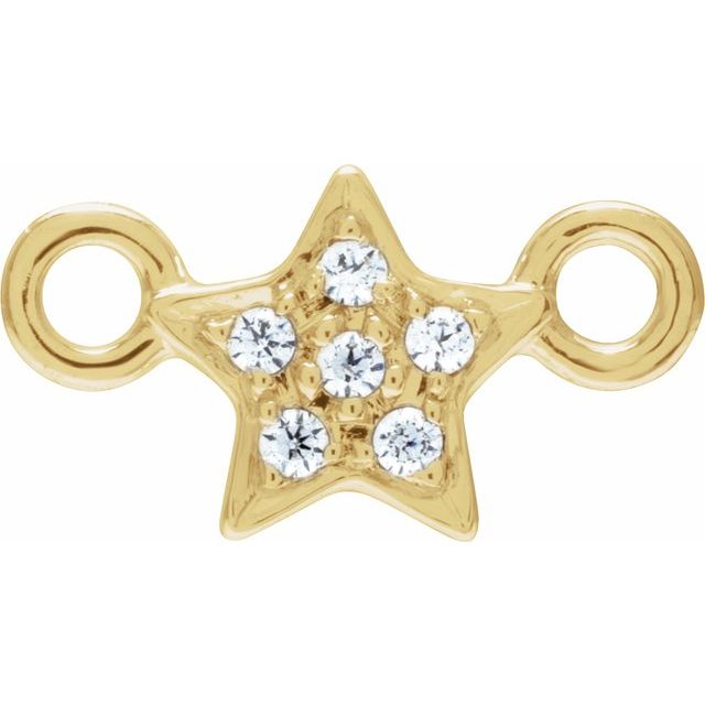 Petite Pavé® .03 CTW Natural Diamond Star Link