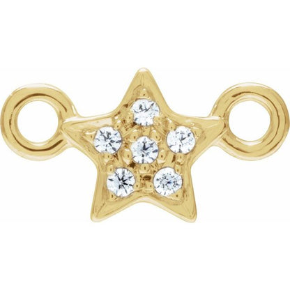 Petite Pavé® .03 CTW Natural Diamond Star Link