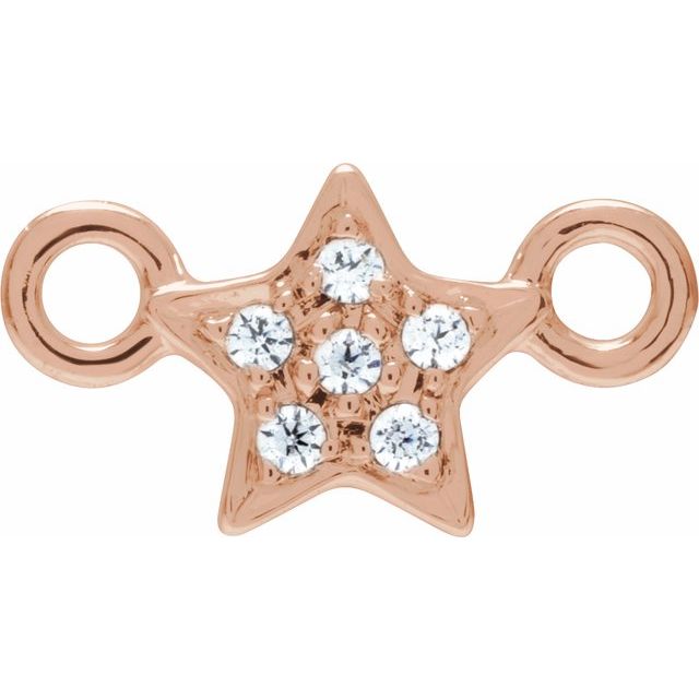 Petite Pavé® .03 CTW Natural Diamond Star Link