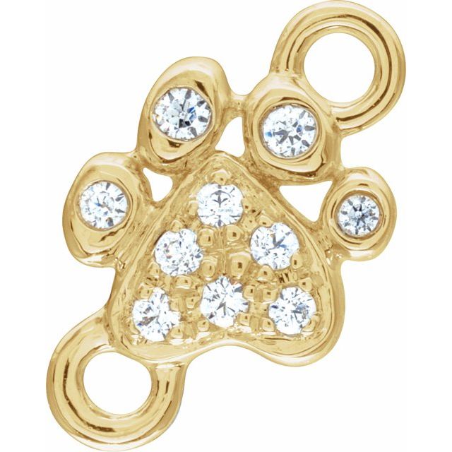 Petite Pavé® .05 CTW Natural Diamond Paw Link