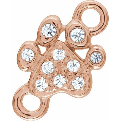 Petite Pavé® .05 CTW Natural Diamond Paw Link