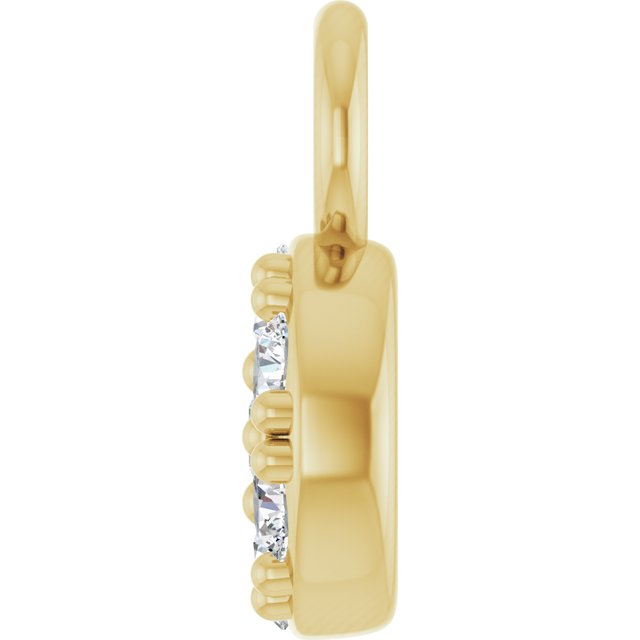 .04 CTW Natural Diamond Cluster Dangle