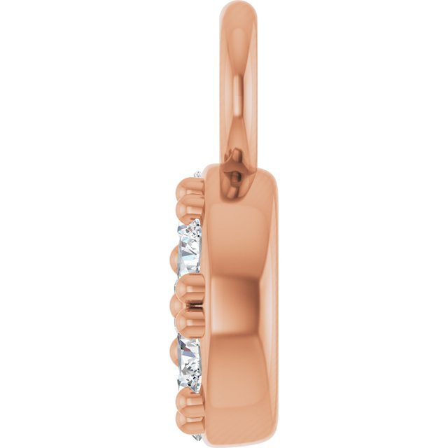 .04 CTW Natural Diamond Cluster Dangle