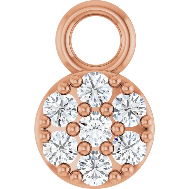 .04 CTW Natural Diamond Cluster Dangle