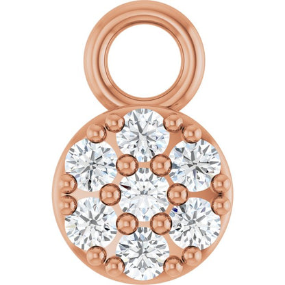 .04 CTW Natural Diamond Cluster Dangle