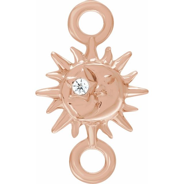 Petite Pavé® .0045 CT Natural Diamond Sun & Moon Link