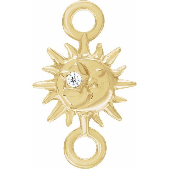 Petite Pavé® .0045 CT Natural Diamond Sun & Moon Link