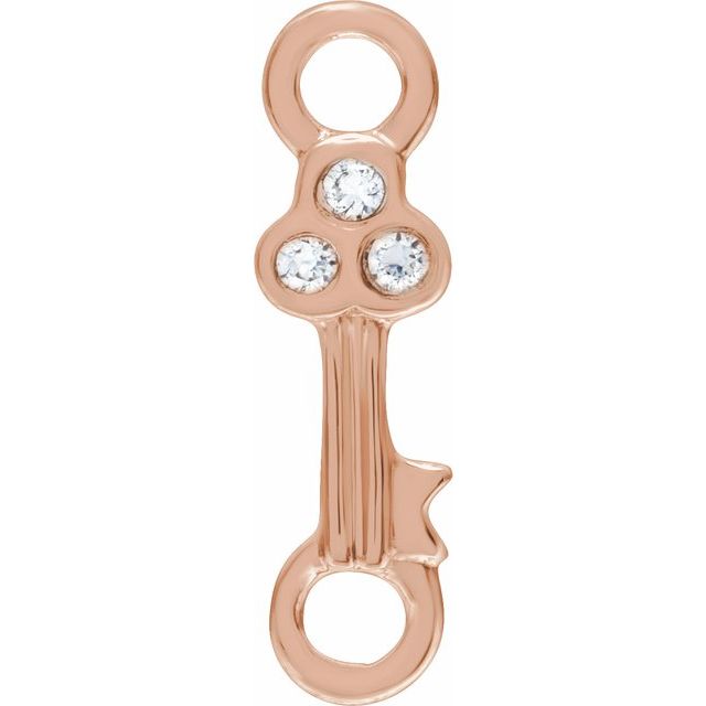 Petite Pavé® .015 CTW Natural Diamond Key Link