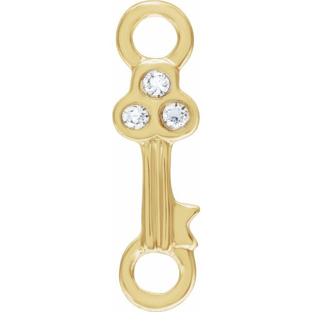 Petite Pavé® .015 CTW Natural Diamond Key Link