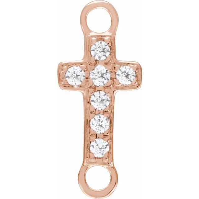 Petite Pavé® .04 CTW Natural Diamond Cross Link