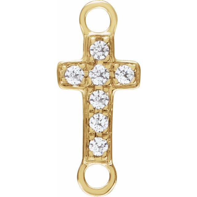 Petite Pavé® .04 CTW Natural Diamond Cross Link