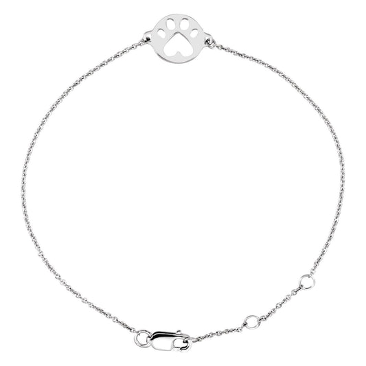Sterling Silver Our Cause for Paws 7" Bracelet