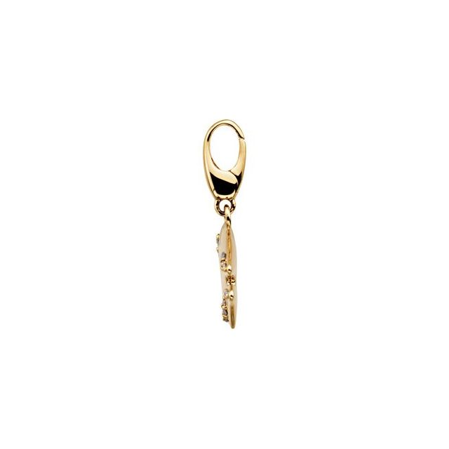 14K Yellow Gold .06 CTW Natural Diamond Sunfish Charm/Pendant