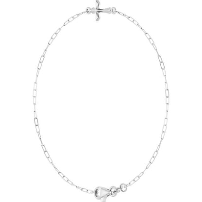 Sideways Cross 7" Bracelet