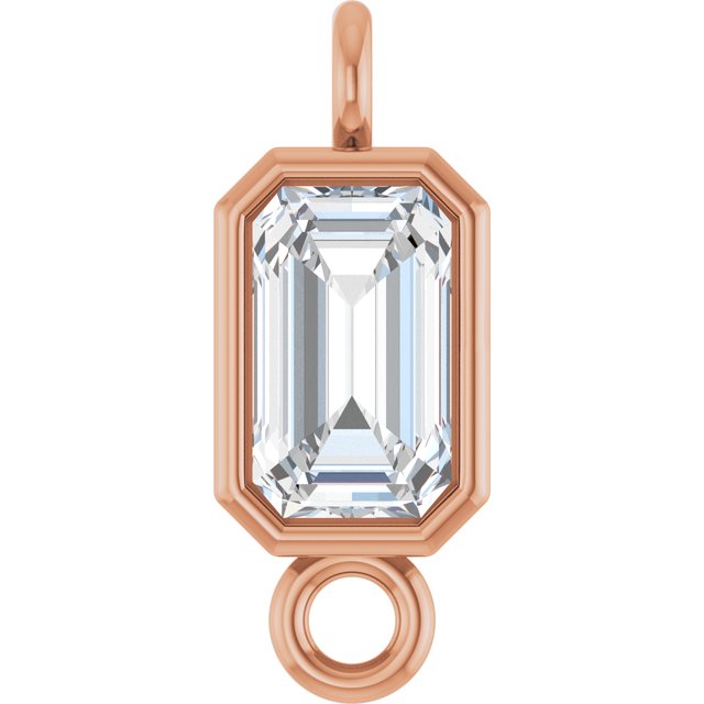 3/8 CT Lab-Grown Diamond Bezel-Set Link, 4.2 mm x 10.6 mm