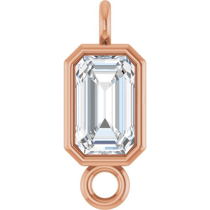3/8 CT Lab-Grown Diamond Bezel-Set Link, 4.2 mm x 10.6 mm