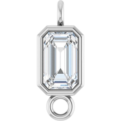3/8 CT Lab-Grown Diamond Bezel-Set Link, 4.2 mm x 10.6 mm