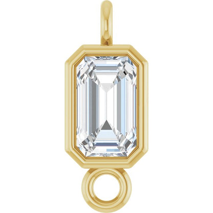 3/8 CT Lab-Grown Diamond Bezel-Set Link, 4.2 mm x 10.6 mm