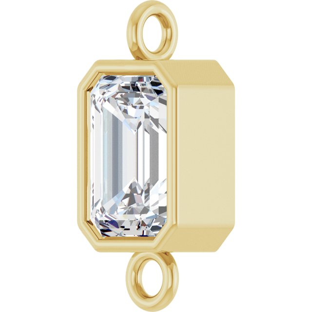 5/8 CT Natural Diamond Bezel-Set Link, 5.2 mm x 11.6 mm