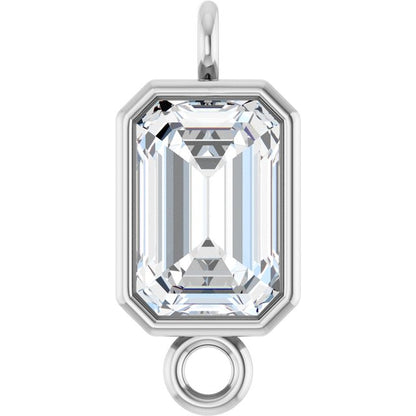 5/8 CT Natural Diamond Bezel-Set Link, 5.2 mm x 11.6 mm