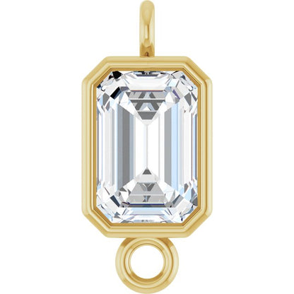5/8 CT Natural Diamond Bezel-Set Link, 5.2 mm x 11.6 mm
