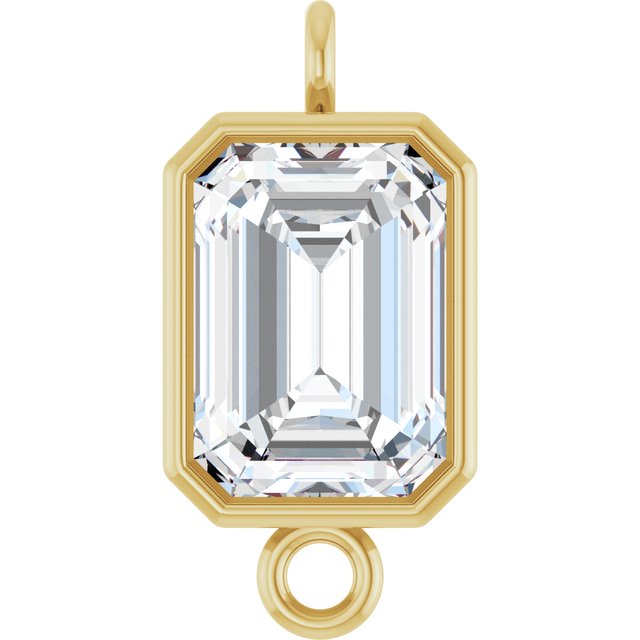 1 CT Lab-Grown Diamond Bezel-Set Link, 6.2 mm x 12.7 mm