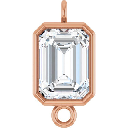 1 CT Lab-Grown Diamond Bezel-Set Link, 6.2 mm x 12.7 mm