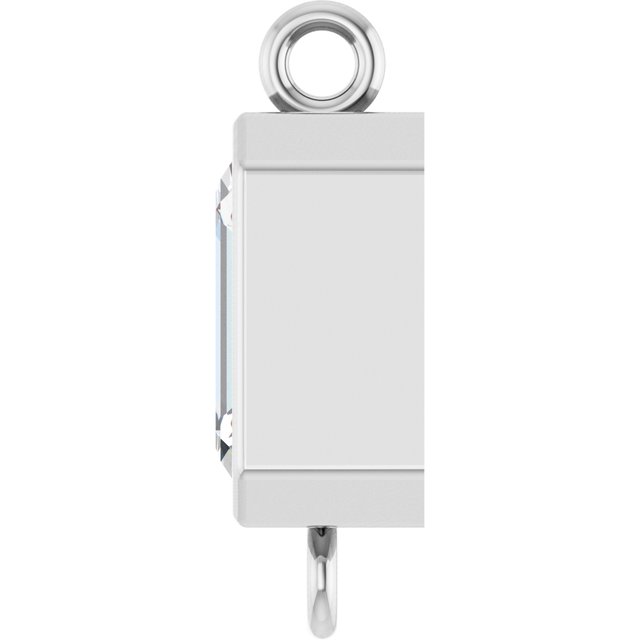 1 CT Lab-Grown Diamond Bezel-Set Link, 6.2 mm x 12.7 mm