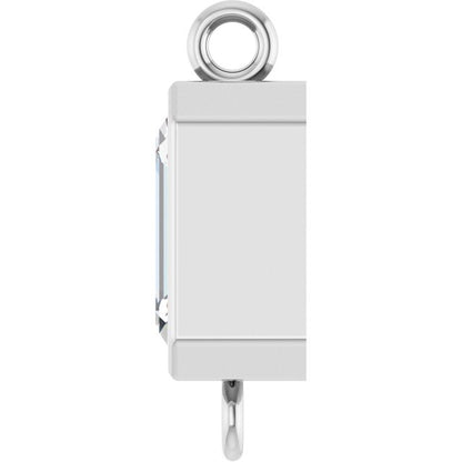 1 CT Lab-Grown Diamond Bezel-Set Link, 6.2 mm x 12.7 mm