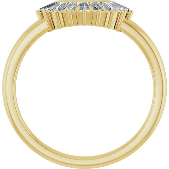 1/4 CTW Natural Diamond Contour Band, 6.2 mm