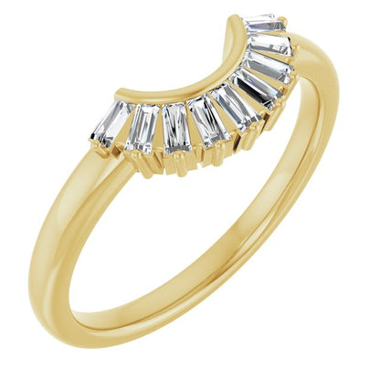 1/4 CTW Natural Diamond Contour Band, 6.2 mm