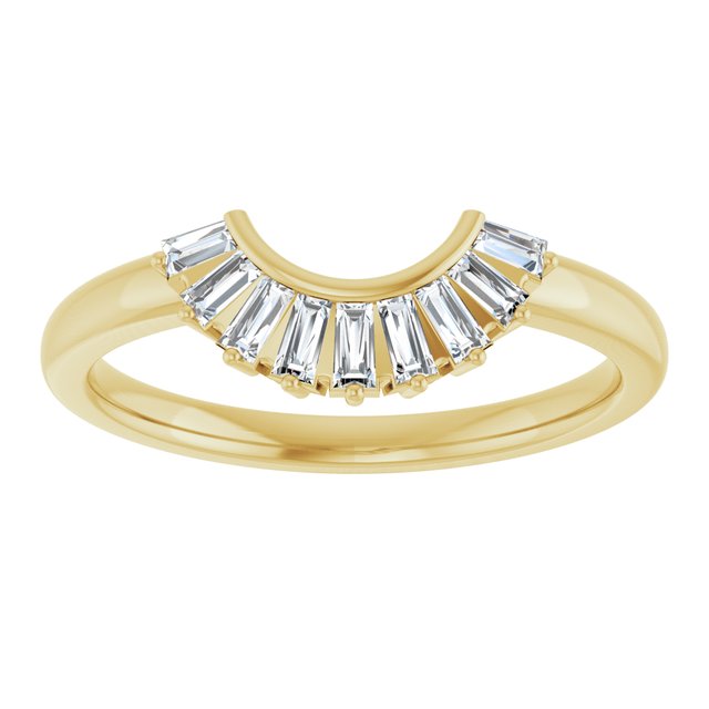 1/4 CTW Natural Diamond Contour Band, 6.2 mm