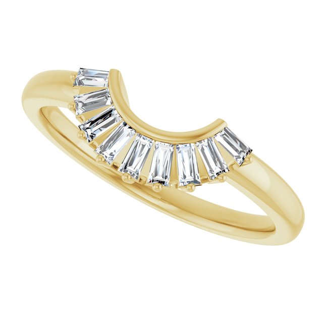 1/4 CTW Natural Diamond Contour Band, 6.2 mm