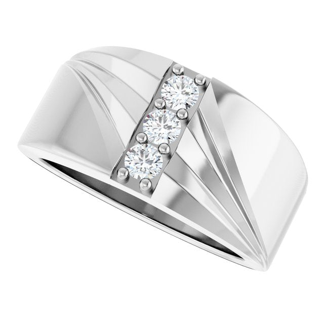 1/4 CTW Lab-Grown Diamond Band, 11.11 mm