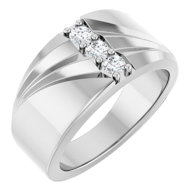 1/4 CTW Lab-Grown Diamond Band, 11.11 mm