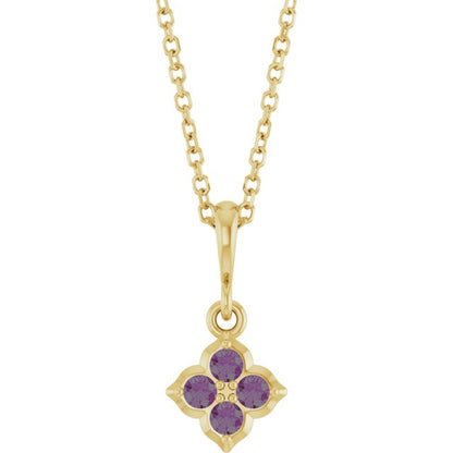 Lab-Grown Alexandrite 16-18" Necklace