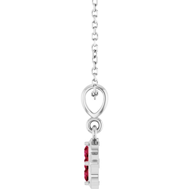 Lab-Grown Ruby 16-18" Necklace