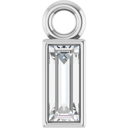 1/6 CT Natural Diamond Dangle, 2.9 mm x 8.5 mm
