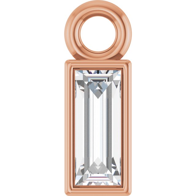 1/6 CT Natural Diamond Dangle, 2.9 mm x 8.5 mm