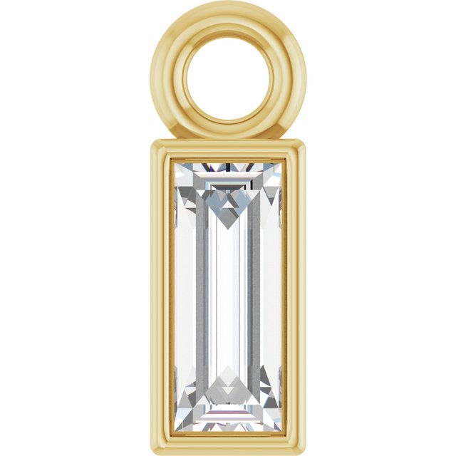 1/6 CT Lab-Grown Diamond Dangle, 2.9 mm x 8.5 mm