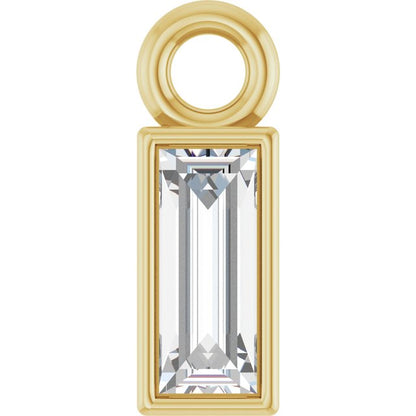 1/6 CT Lab-Grown Diamond Dangle, 2.9 mm x 8.5 mm