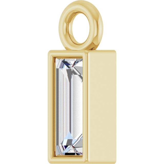 1/6 CT Lab-Grown Diamond Dangle, 2.9 mm x 8.5 mm