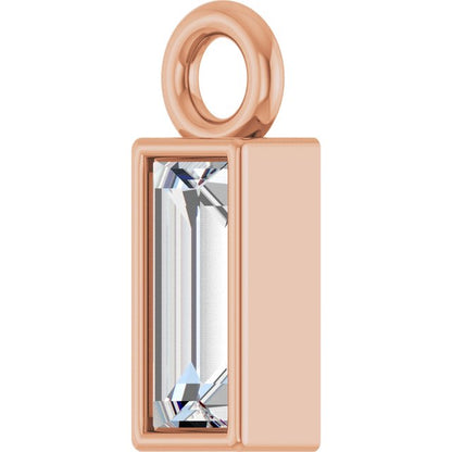 1/6 CT Natural Diamond Dangle, 2.9 mm x 8.5 mm