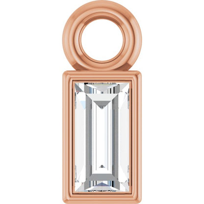 1/10 CT Lab-Grown Diamond Dangle, 2.9 mm x 7.5 mm