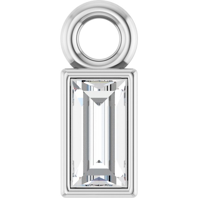 1/10 CT Lab-Grown Diamond Dangle, 2.9 mm x 7.5 mm