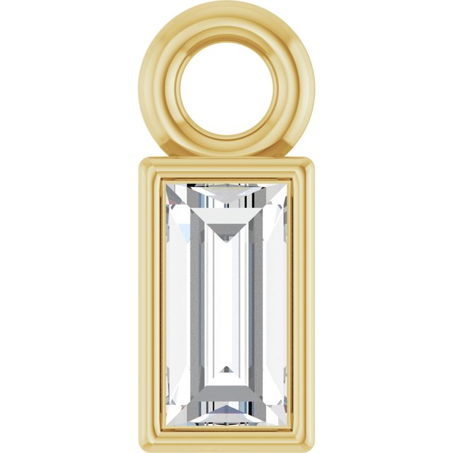 1/10 CT Lab-Grown Diamond Dangle, 2.9 mm x 7.5 mm